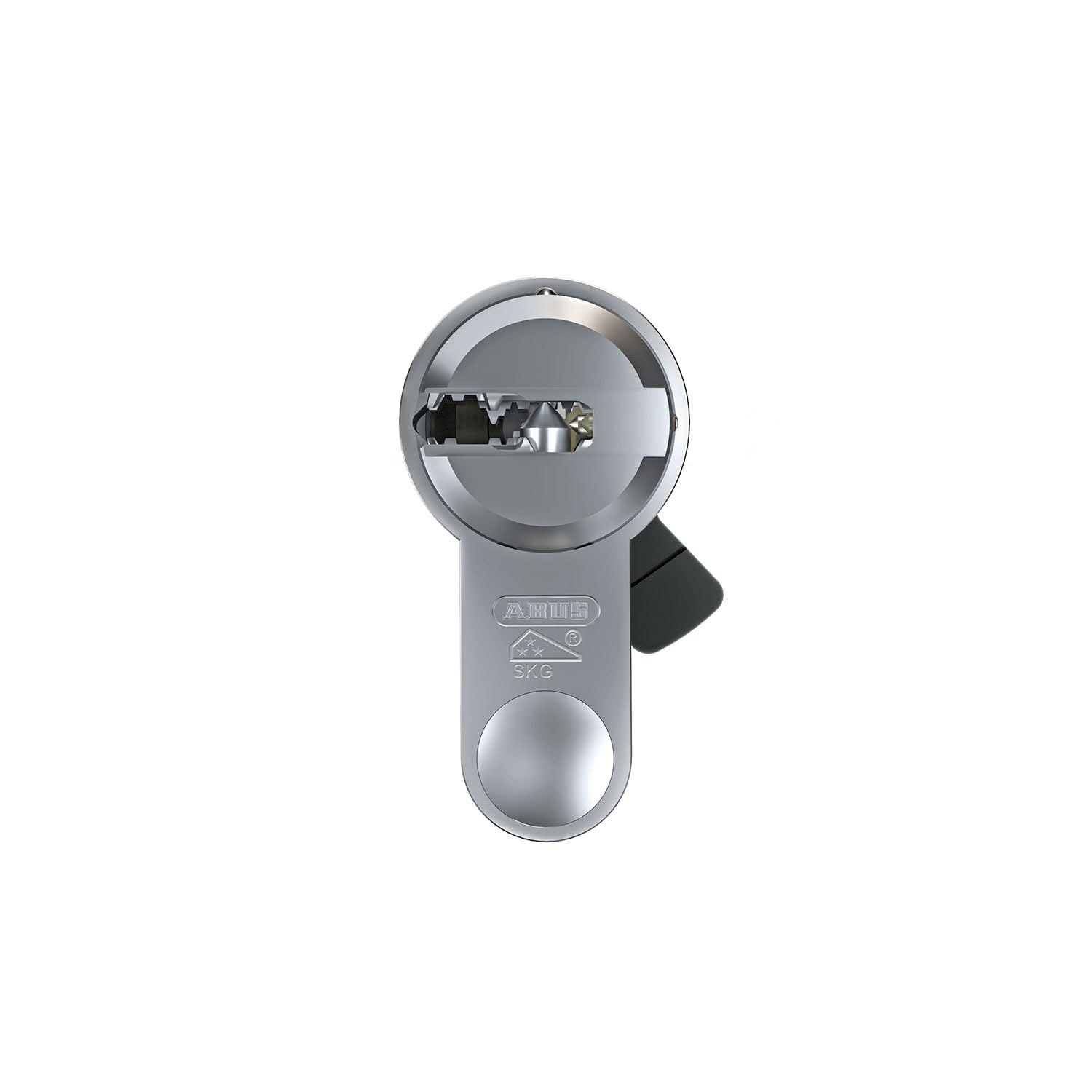 Abus Bravus Mx Pro Magnet. Cilindro de alta seguridad doble embrague, 5 llaves incopiables y tarjeta de propiedad. Color Níquel/Leva larga. Bombín para cerraduras perfil europeo Servilock. (30/40)