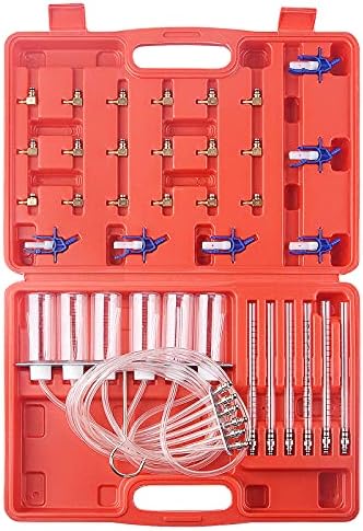 6 Cylinder Diesel Injector Flow Meter Adaptor Set Common Rail Leak Off Tester
