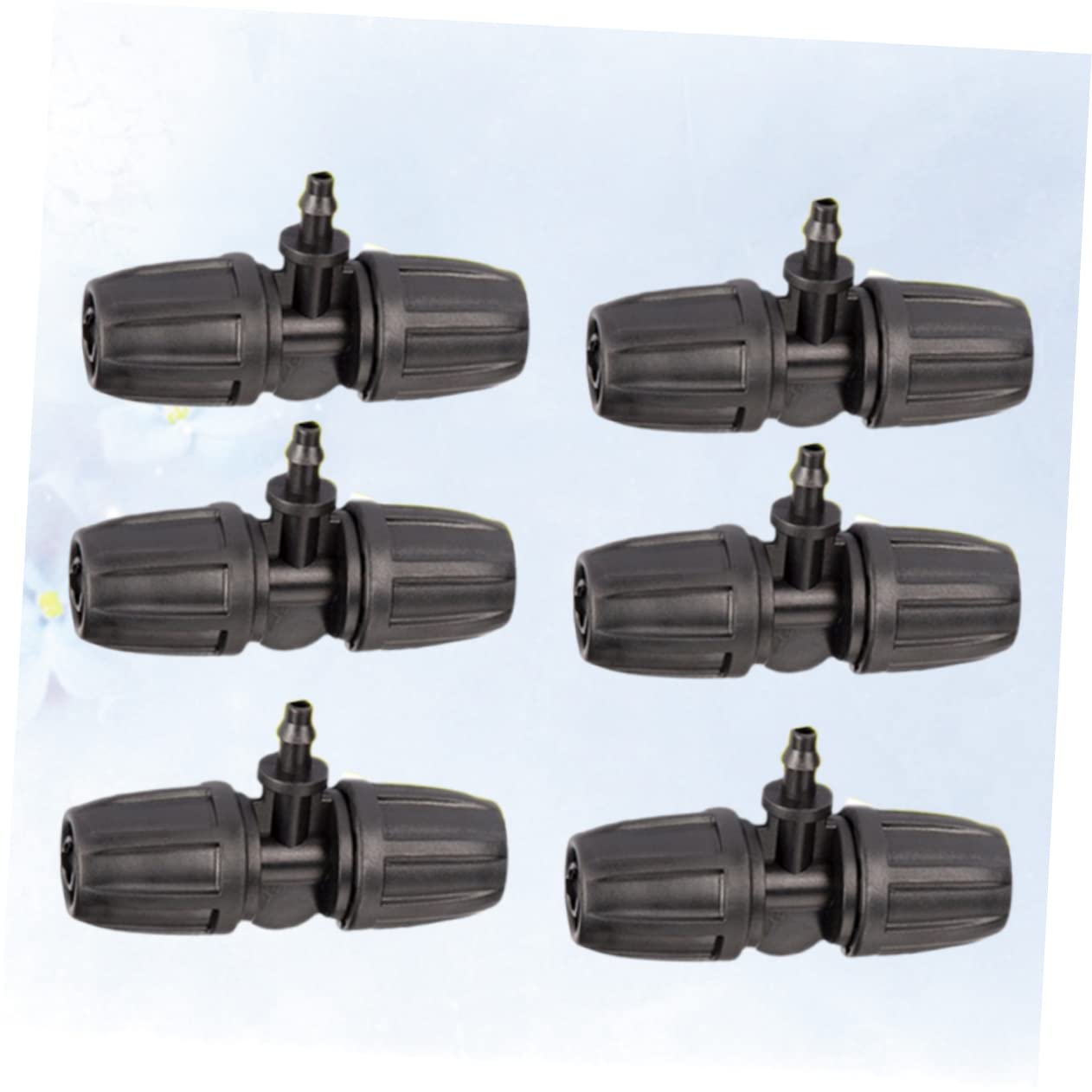 Abaodam Raccord Tuyau D'arrosage 16mm, Adaptateur de Tube en Plastique Noir, Lot de 50 pour Micro-Tube D'irrigation, Jardin et Horticulture