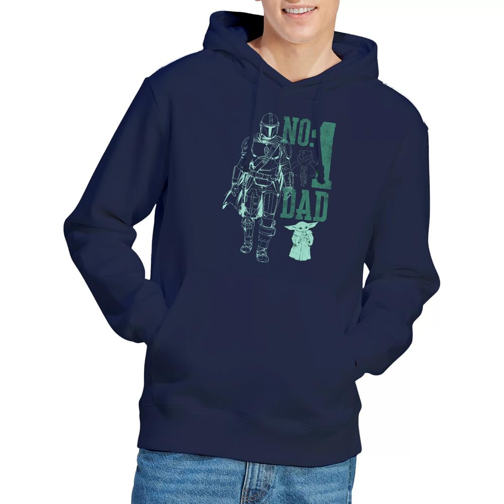 Star Wars Mando No. 1 Dad Unisex Hoodie, Navy, Small