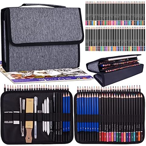100-Pack Art Supplies for Adults Teens Kids Beginners, Artist Drawing Supplies Sketching Kit, Drawing Pencils Set with Gift Business Case, Diverse Art Pencils Art Set kit Cover
