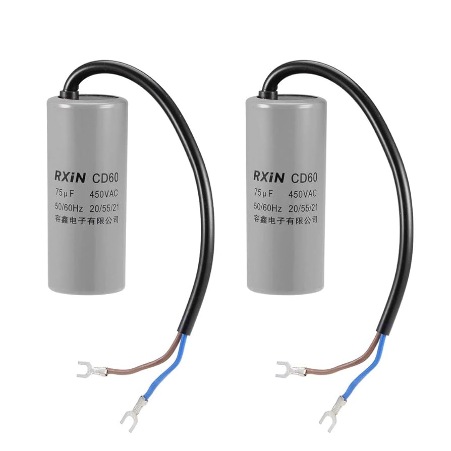 uxcell 75uf Motor Star Capacitor 75mfd AC 450V for HSingle