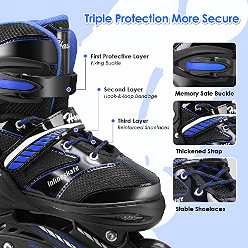 Hawkeye Inline Skates for Kids and Adults with Light Up Wheels, Adjustable Roller Skates for Boys Girls and Youth, Men and Women - Thumbnail 3
