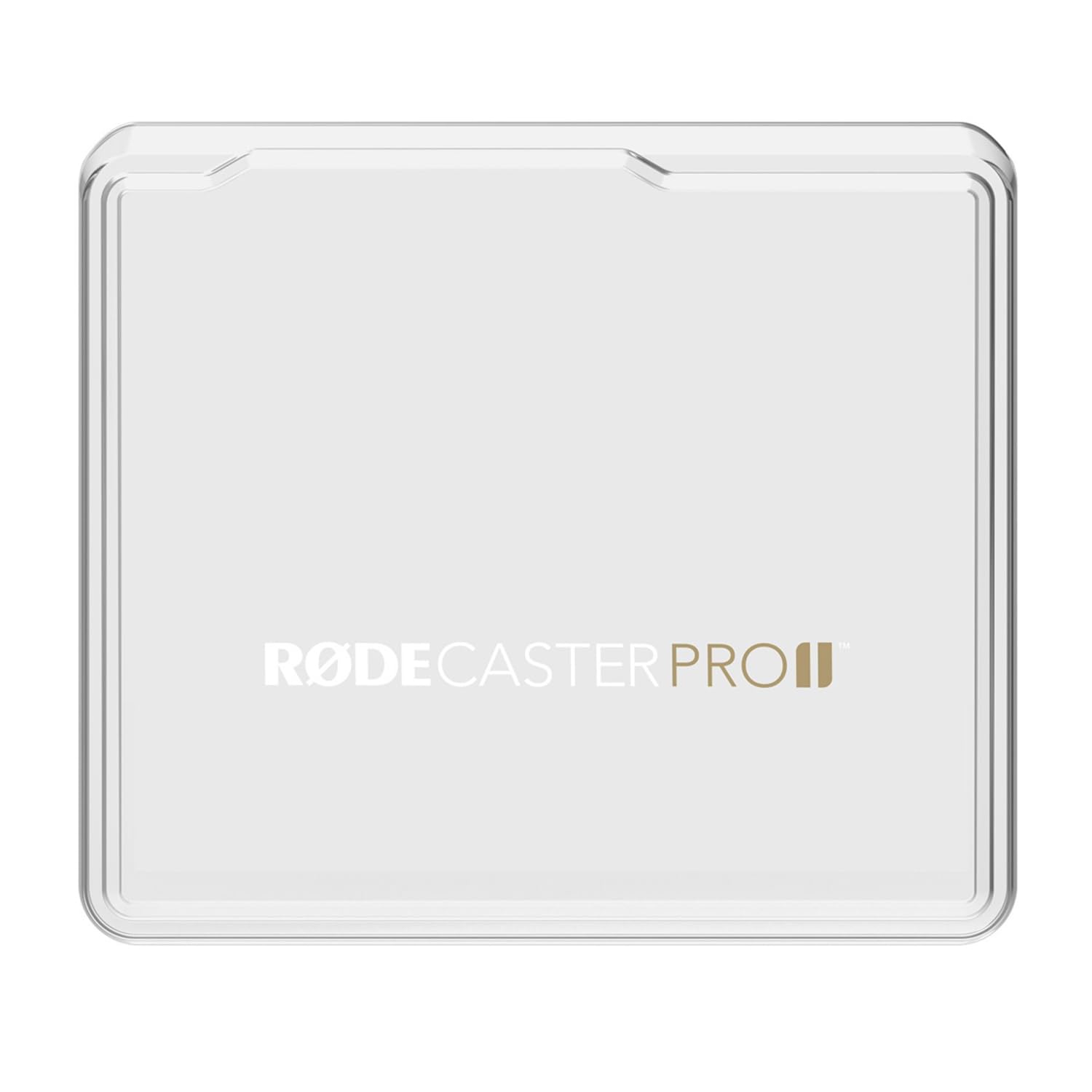 Rode Rodecaster Pro II Audio Production Studio Podcast Station Weiss mit Rodecover 2 Abdeckung und keepdrum Mikrofasertuch
