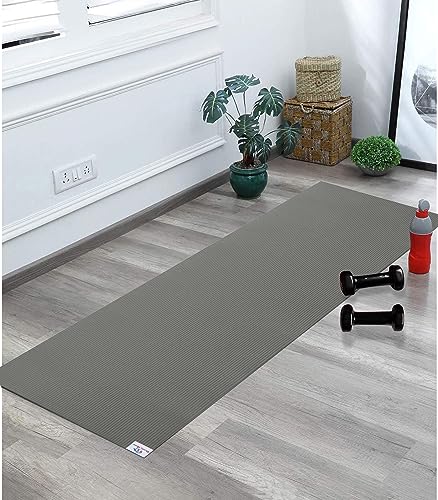 Heart Home Yoga Mat | Eva Foam Workout Mat | Anti-Skid Exercise Mat | Gym Yoga Mat | Yoga Mat for Women | Yoga Mat for Men | 6 MM | Gray