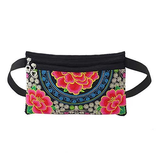 MA-RINONERAS-PARA-MUJER-BORDADO-ETNICO-PATRON-RETRO-Tres-Peonia M&A RIÑONERAS PARA MUJER BORDADO ÉTNICO PATRÓN RÉTRO Tres Peonía | DeHippies.com