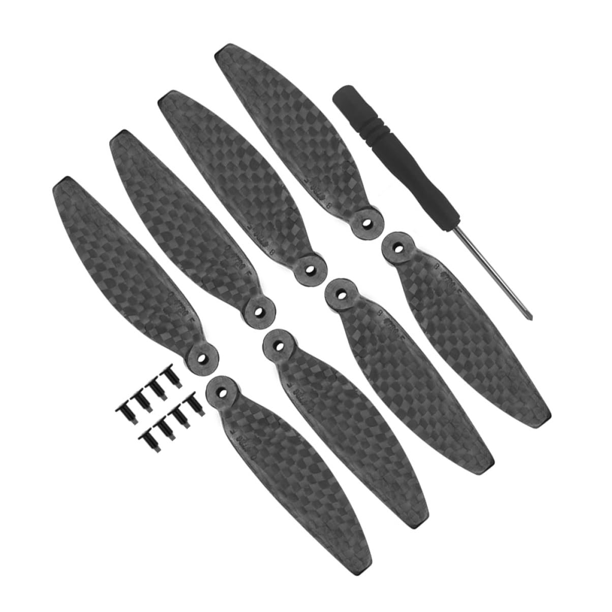 Abaodam Hélice de Fibra de Carbono para Dron Accesorio Compatible con Mavic Mini Hélices para Cuadricóptero de Repuesto