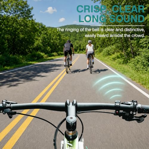 Image of ROCKBROS Bike Bells Hidden MTB Bells Bicycle Bells for 22.2mm Handlebars, More Than 100dB, Clear & Long Sound Ringer, Mountain Bike, Scooter, Youth Bike, Black | Three Colors Bicycle Bells to Match Clear & Long Sound Ringer, Mountain Bike, Scooter, Youth Bike for Adults and Kids