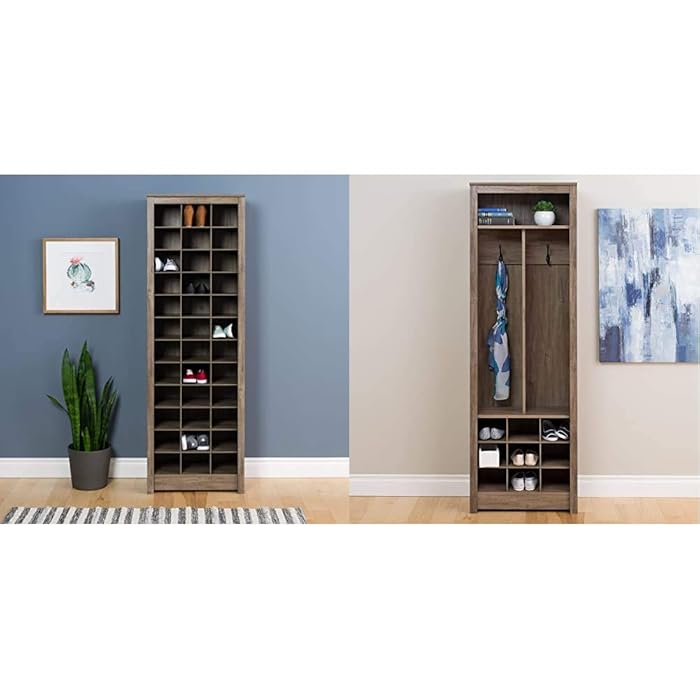 Buy Prepac Shoe Storage 36 Pair Rack, Drifted Gray & Entryway