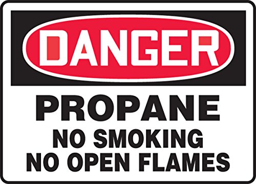 Accuform "Danger Propane- No Smoking- No Open Flames" Safety Sign, Accu-Shield™, 7 x 10 Inches (MCPG025XP)