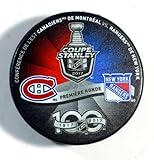 2017 Stanley Cup Coupe Stanley French 1st Round Canadiens vs Rangers NHL Puck - Hockey Cards