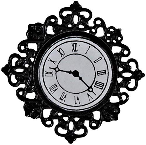 Melody Jane Puppenhaus Gitarre Wanduhr Rund Rot – Miniatur 1:12 Zubehör Für Puppenhäuser