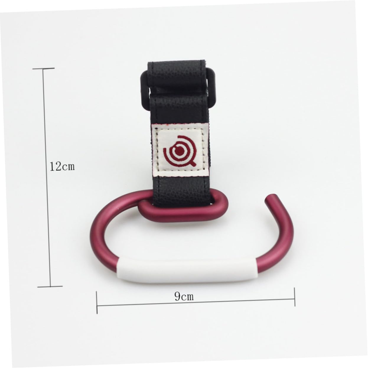 Heavy-Duty Aluminum Alloy Stroller Hook Clips with Strap Buggy Hangers for Hanging Diaper Bags Purses Groceries and Accessories Convenient Organizer for Parents and Outdoor Use