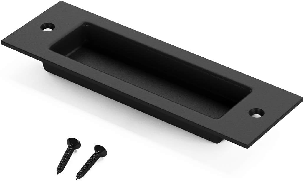 SMARTSTANDARD Barn Door Handles, Flush Pull 6 1/2″ Matte