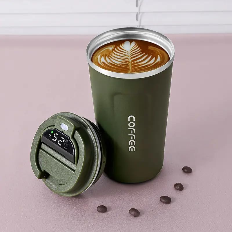 Miniatura 1 de Termo térmico térmico de alta calidad para café, té, viaje, 17.2 fl oz17 onzas con pantalla de temperatura, vaso de café, regalo de vacaciones