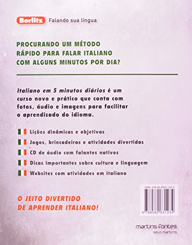 Italiano em 5 minutos diários: Aulas divertidas e simples para aprender italiano em poucos minutos!