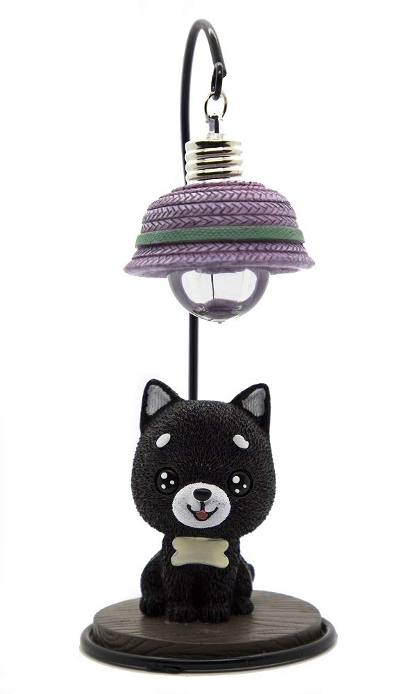 GeekGoodies Cute Animal Dog/Cat Small Night Light Table Lamp Children Gift Kids Toy Home Decor Craft Decorative Sleeping Lights- Black