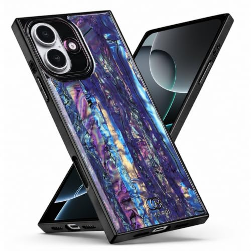 Image of COCOMII Rectangle for iPhone 16 Plus Case, Milky Way Abalone Shell