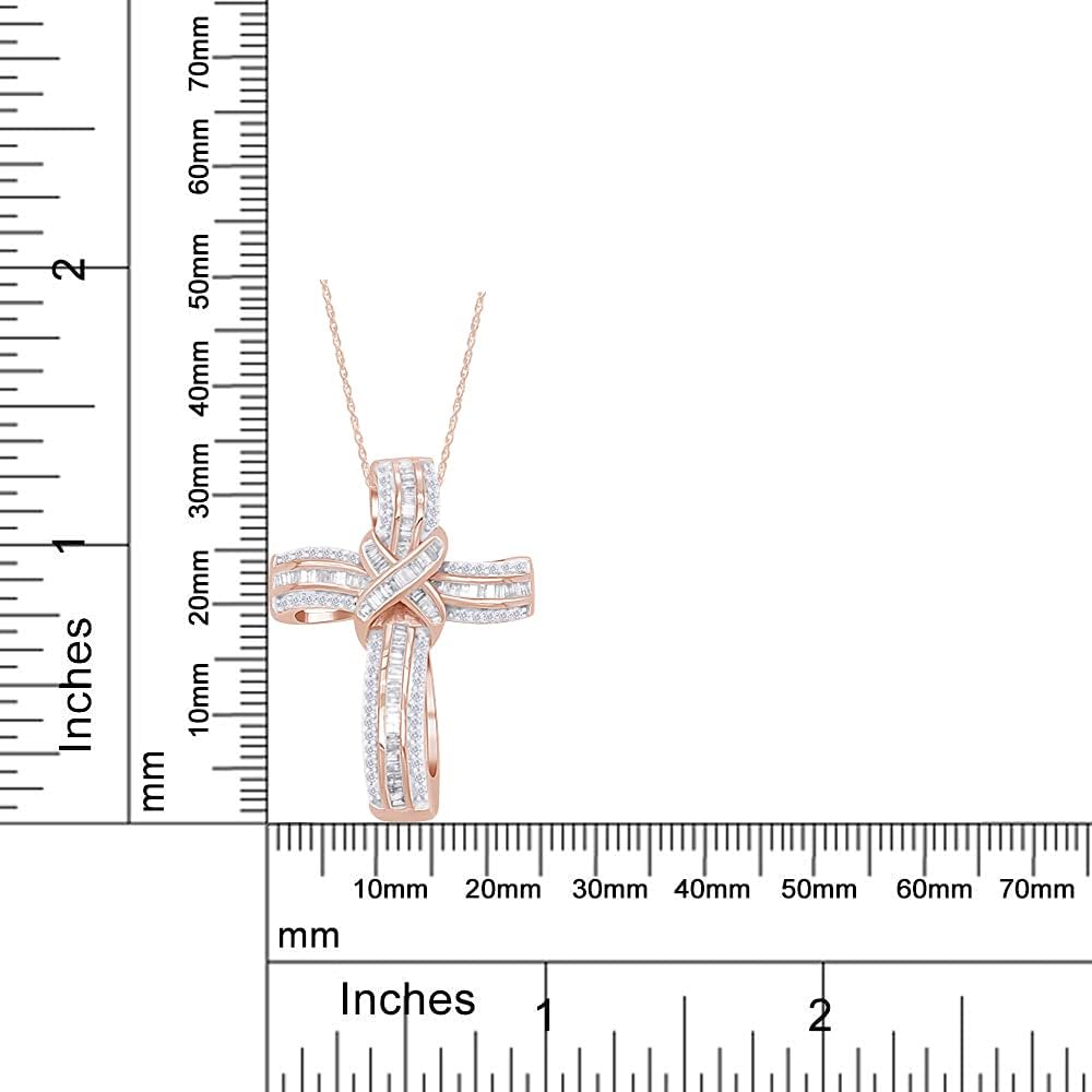 Infinity Cross Diamond Pendant Necklace for Women & Men, 1.00 Cttw Natural or Lab-Grown Diamond in 14K Gold Over 925 Sterling Silver, Religious Christian Jewelry Gift with 18" Chain - Image 5