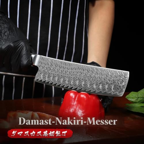 Dragon Creek Nakiri Messer 18,5cm Damaststahl – Ansicht 4