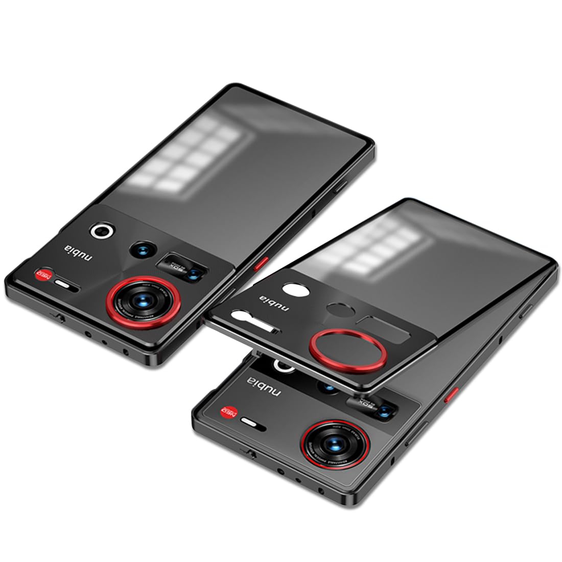 QUIETIP Case Compatible with Nubia Z70 Ultra & Z70S Ultra with Screen Protector,Metal Frame + PC Frosted Surface Back Cover with Shockproof Camera Protection,Black