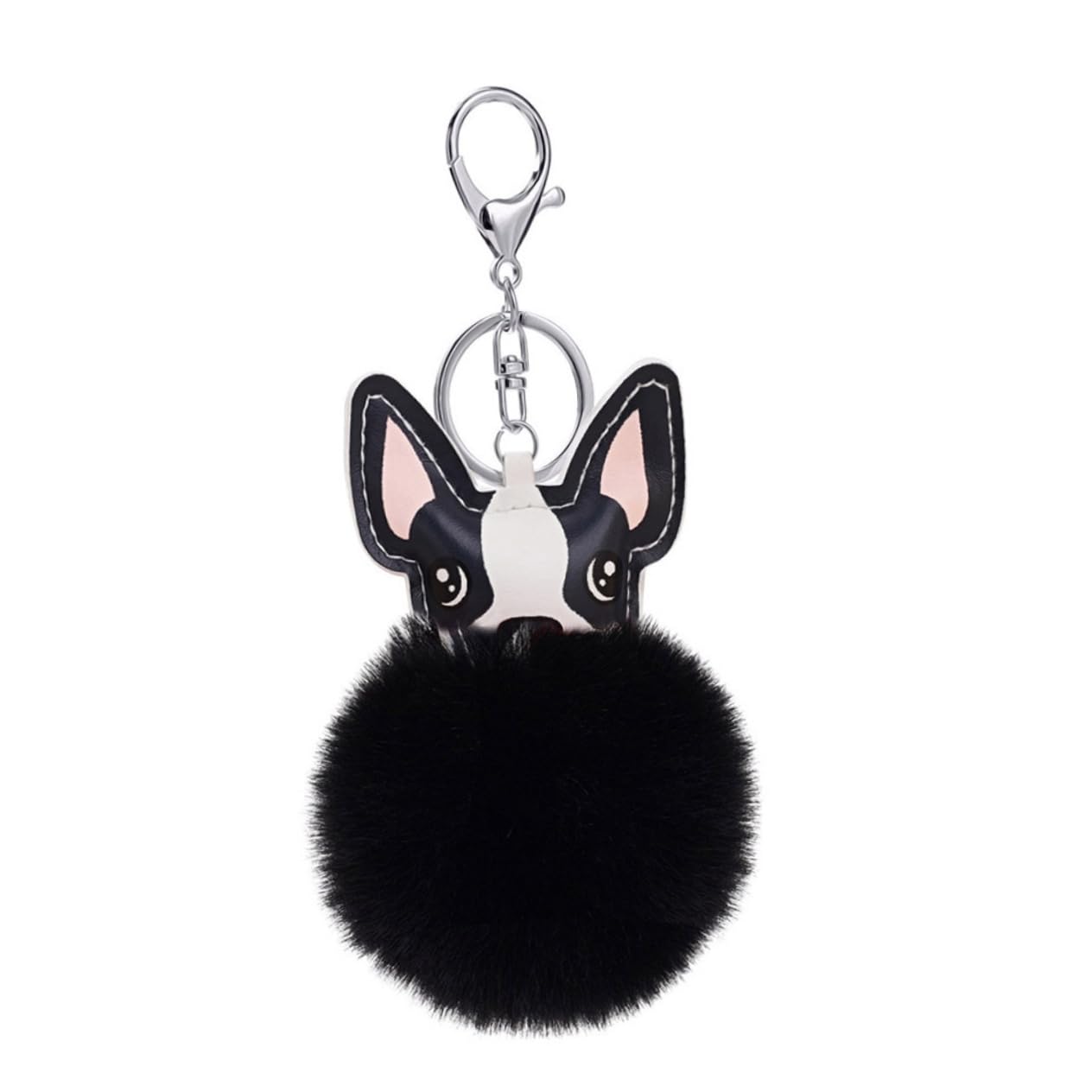 VALICLUD 6piezas Colgantes De Pelo Pom Pom Para Llaveros Decoración De Mochilas y Bolsos Perro y Unicornio