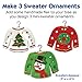 Creativity for Kids Sweater Ornaments - Create 3 Ugly Sweater Christmas Tree Ornaments - Holiday Craft Kit for Kids (Ages 6+)
