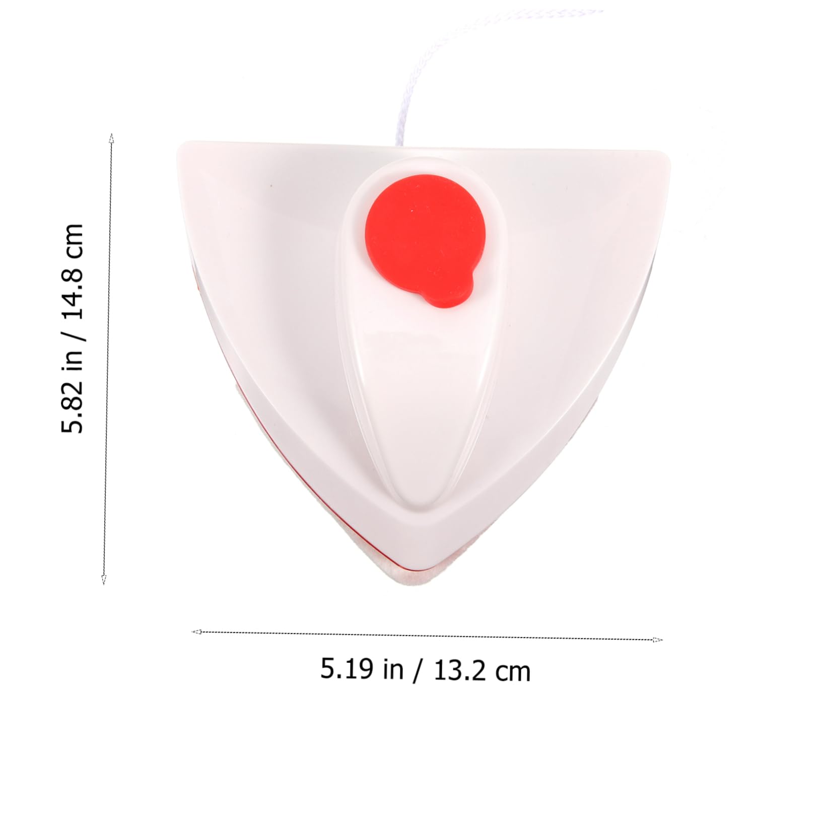 Imán Limpiador de Ventanas de Doble Cara Triangular Blanco