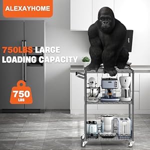 3 Tier Rolling Cart with Wheels, Heavy Duty Utility Cart Storage Metal, Commercial Grade Kitchen Cart with Handle Bar&Shelf Liner, Trolley Wire Cart for Serving Laundry Grocery Food Tools, Black 3 Tier Rolling Cart with Wheels Heavy Duty Utility Cart Storage Metal Commercial Grade Kitchen Cart with Handle BarShelf Liner Trolley Wire Cart for Serving Laundry Grocery Food Tools Black