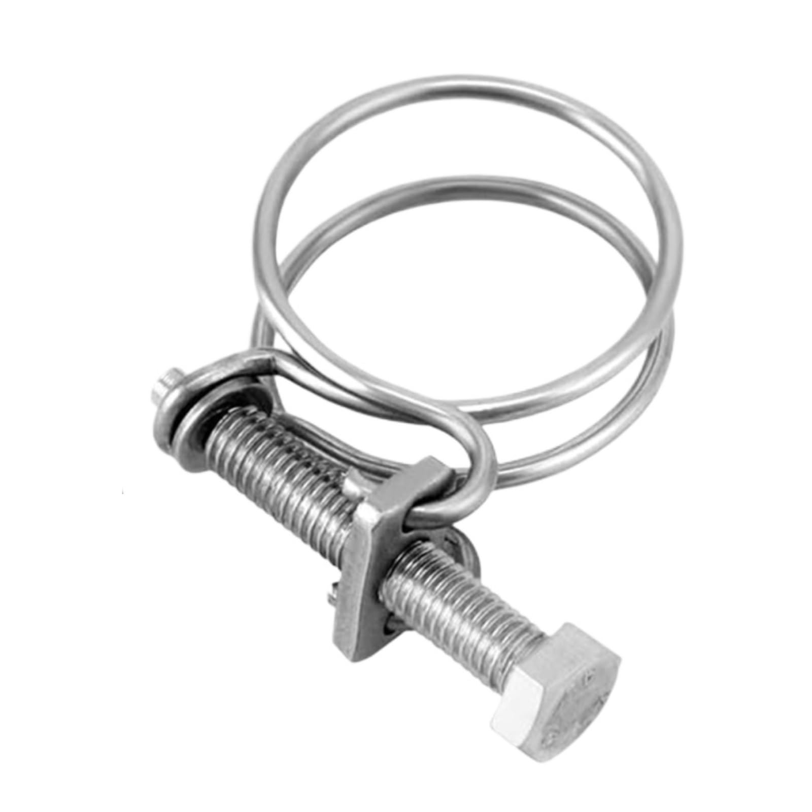 Graiting 73-80X3mm 1Piece 1/2/5Pcs12-160Mm Adjustable Double Wire Hose Clamp Clip With Hex Bolt Stainless Steel Tube Pipe