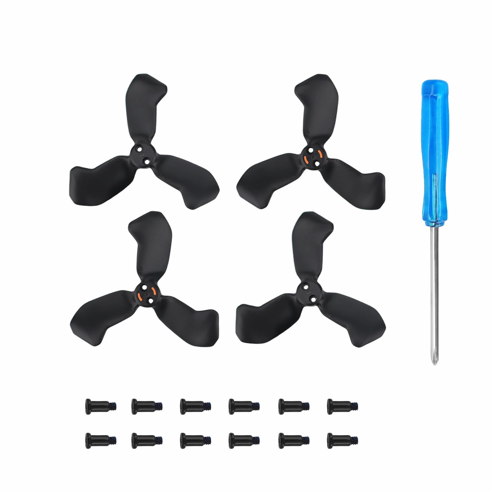 4 Pcs Neo 2 Drones Propeller, Low-Noise Quick Release Propeller, for Neo 2 Drone Accessories (Black)