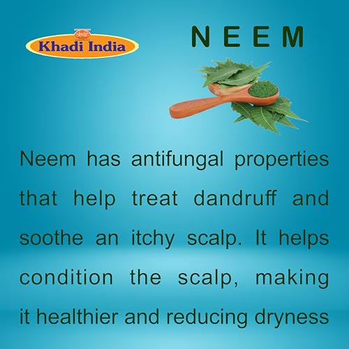 Image of Khadi Neem Hair Cleanser - 100% Herbal Shampoo for Dandruff, Itchy Scalp & Oil Control - Antibacterial, Sulfate-Free, Paraben-Free - 400ml