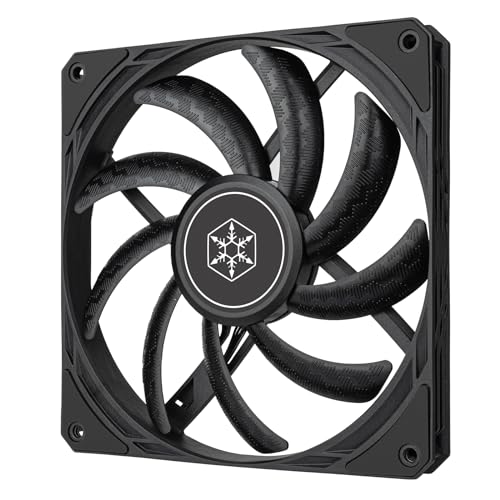 Image of Silverstone Technology Air Slimmer 140 Enhanced Performance 140mm Slim Fan with Full-Range PWM and Shark Force Technology, (SST-AS140B)