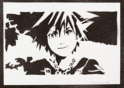 Poster Kingdom Hearts Sora Grafiti Hecho a Mano - Handmade Street Art...