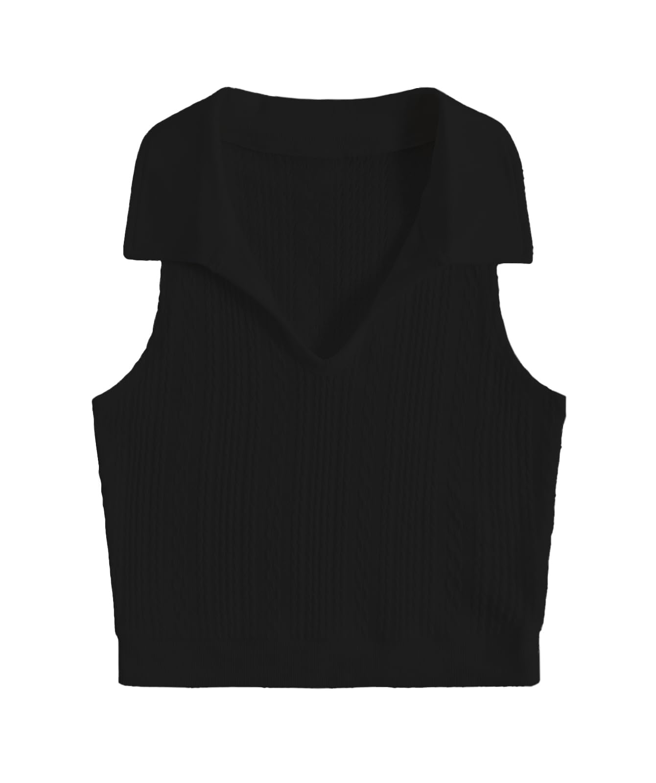 toplot Women's V-Neck Solid Textured Tank Top-picture-55