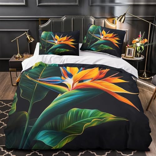 Housse de couette tropicale 3D en microfibre super douce - 2