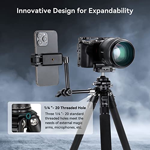 SmallRig-54-Lightweight-Compact-Carbon-Fiber-Tripod-with-Detachable-Monopod-360-Ball-Head-Quick-Release-Plate-Load-up-to-265-lbs12-kg-for-Canon-for-Sony-DSLR-Camera-Phone-Camcorder-4060