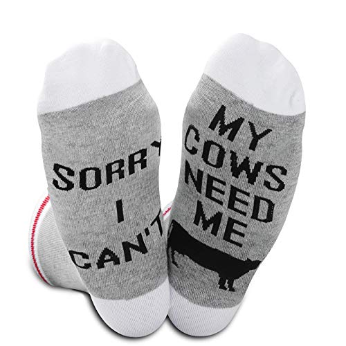 2PAIRS Funny Cow Lover Gift - Sorry I Can't My...