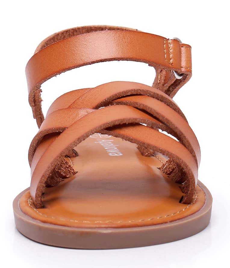 Apakowa Girls Sandals Open Toe Princess Flat Sandals Strappy Summer Shoes (Toddler/Little Kid/Big Kid)2