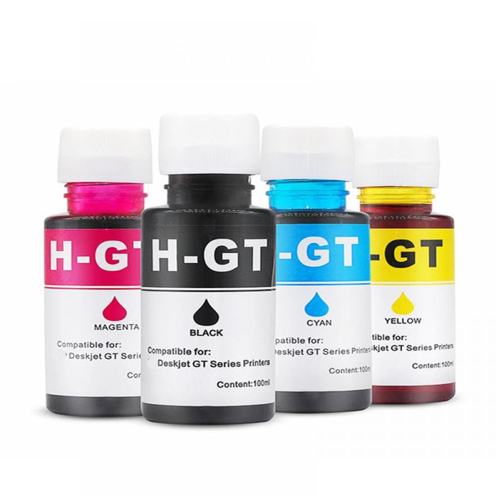 Botella de Tinta de Tinta Recargable GT51 GT52 Compatible con Deskjet GT 5810 5820 GT5810 GT5820 51 52 Modelos de Tanques 310 410 318 418 Rezaga de Tinta de la Impresora
