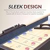 Hathaway Merlot 12 Foot Shuffleboard Table for Family Game Room - with Lacquer Coated Playfield, Built-in Scorer and Cabinet, Climate Adjusters, Leg Levelers, 8 Pucks, Brush, and Wax - Espresso Finish