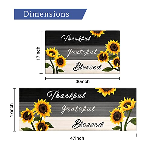 Wuvutu Sunflower Kitchen Rugs - Kitchen Mat Set Of 2, Sunflower Decor Sunflower Rugs For Kitchen, Farmhouse Kitchen Rugs, Country Sunflower Kitchen Decor Accessories Things - Sunflower Rugs And Mats #TOP1