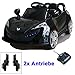 Produktbild Roadster mit 2x Motoren mp3 LED Elektro Kinderauto Kinder Auto Elektroauto Elektrofahrzeug (schwarz)