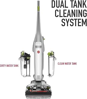 Hoover FloorMate Deluxe Hard Floor Cleaner Machine, Lightweight Cleaning Machine, Floor Scrubber with Spin Scrub Brushes, Wash and Dry Mode, Ideal for Hardwood, Vinyl, Tile, Laminate and More