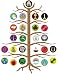 Advent Jesse Tree Devotional Flexible Magnet Set with Explanation Story Card, 10 1/2 Inch