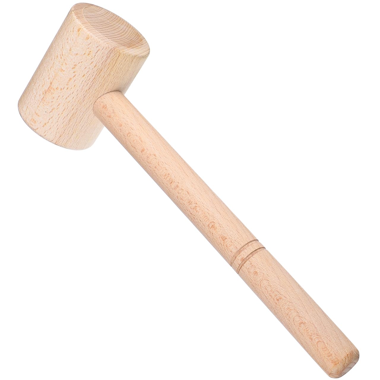 TEHAUX Wooden Mallet for Leather Carving, Beech Wood Hammer, Handle for Diy Woodworking and Crafting 10.62 Inch