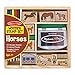 Melissa & Doug Wooden Stamp Activity Set: Horse Stable - 10 Stamps, 5 Colored Pencils, 2-Color Stamp Pad