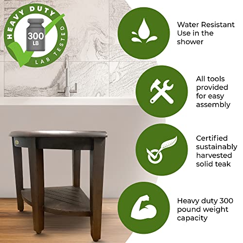 Decoteak Teak Corner Shower Bench (Non Assembled) #TOP3