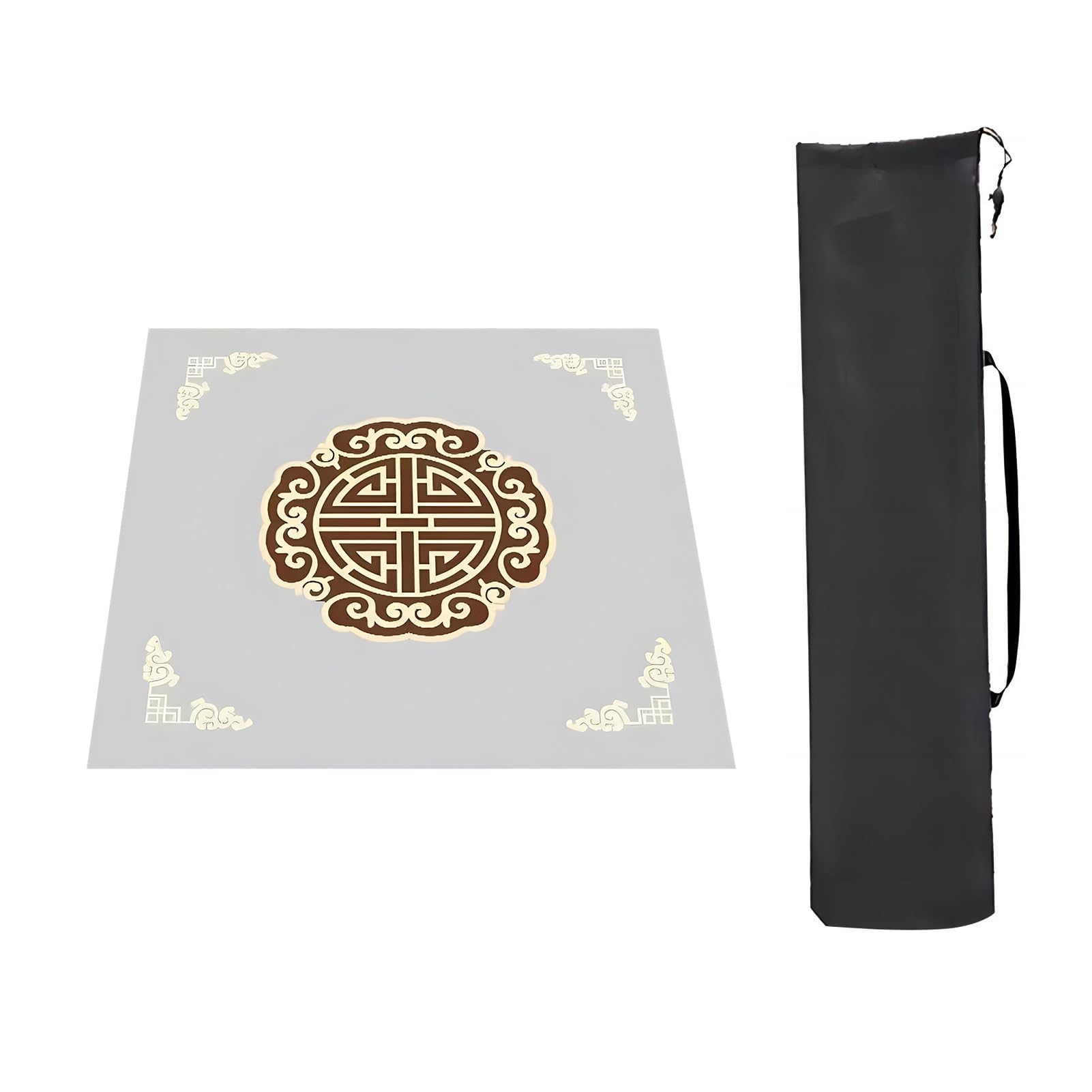 Tapis de Poker, Tapis épaissi, antidérapant et réduisant Le Bruit(Silver,90x90cm(35.43x35.43in))