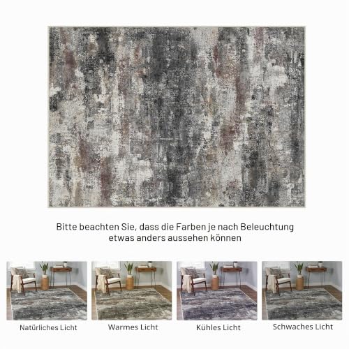 BEIMO Moderner Groß Wohnzimmer Teppich, Waschbar & rutschfest, 200x290 cm – Ansicht 6